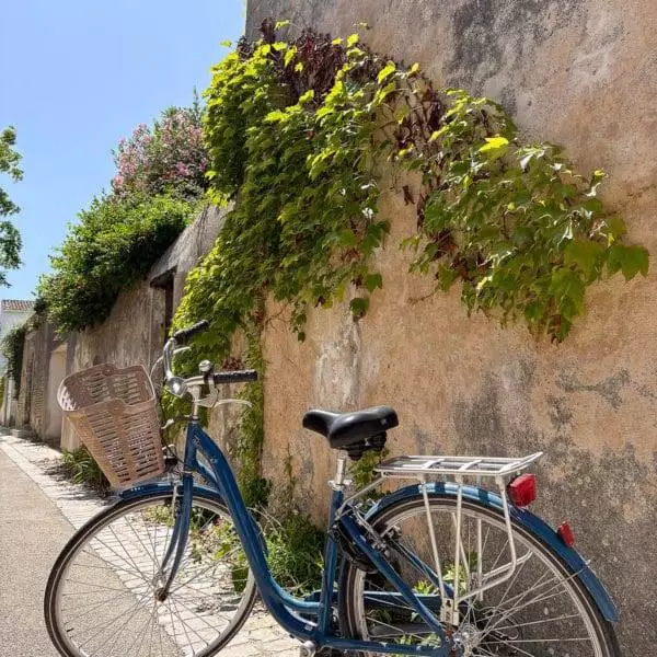 Vélo dans une petite ruelle d'Ars en Ré