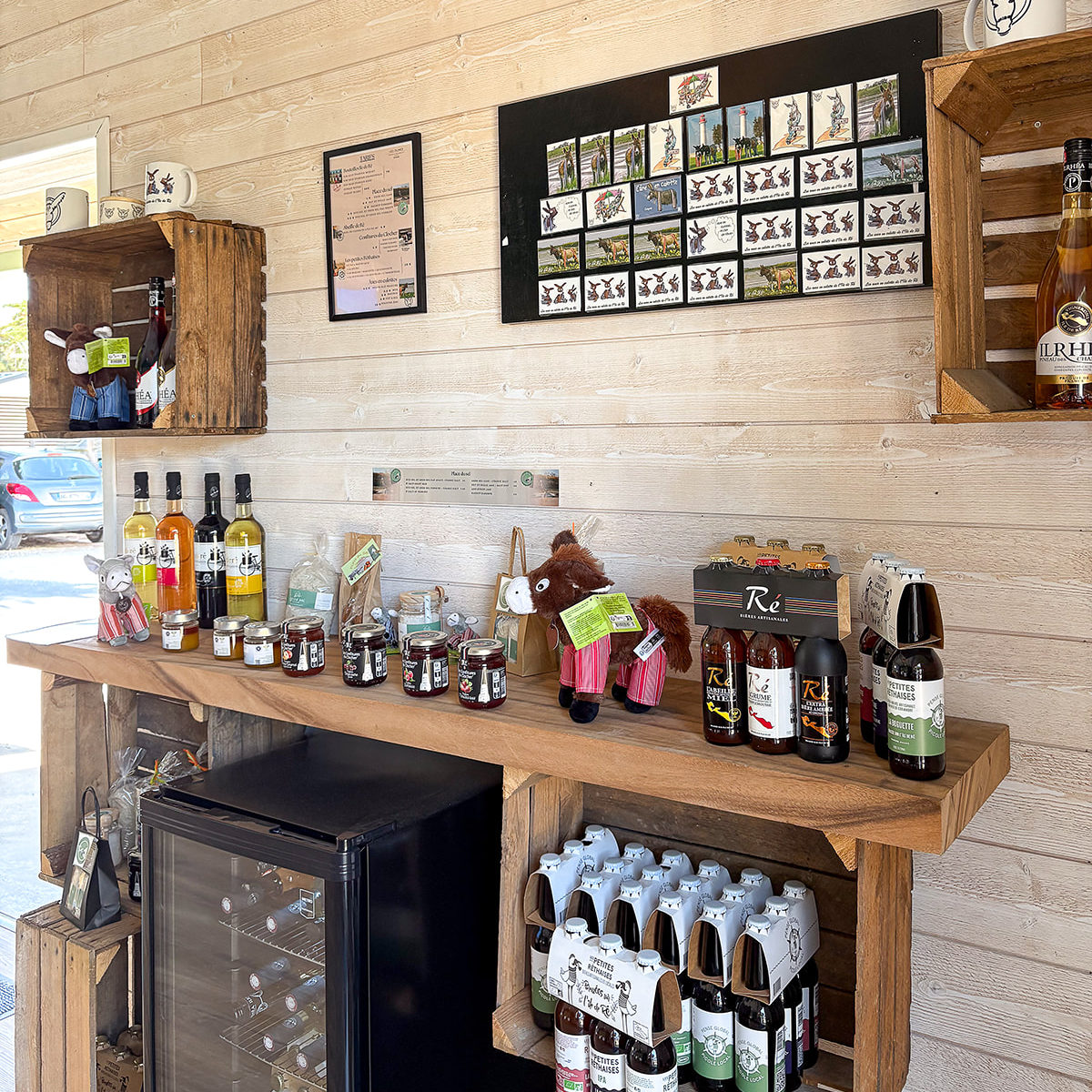 Épicerie et produit locaux au camping Les Dunes sur l'Île de Ré